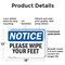 Signmission Please Wipe Your Feet, 18 in W x Rectangle, Plastic OS-2PACK-NS-P-1218-L-16375 - alternate 5